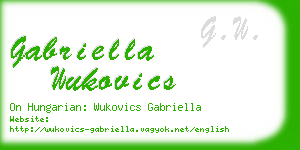 gabriella wukovics business card